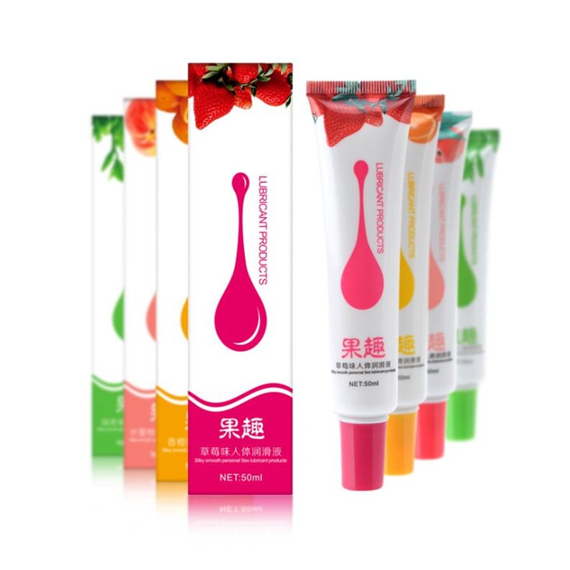 50ml Water Based Fruit Flavor Lubricant for Sex Silk Touch Visible